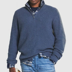 Hochwertiger warmer Wollpullover - Enrico in Hellblau
