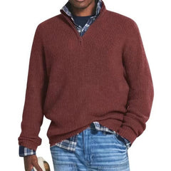 Hochwertiger warmer Wollpullover - Enrico in Rot
