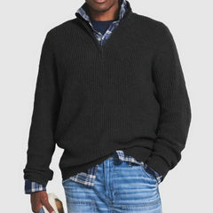 Hochwertiger warmer Wollpullover - Enrico in Schwarz