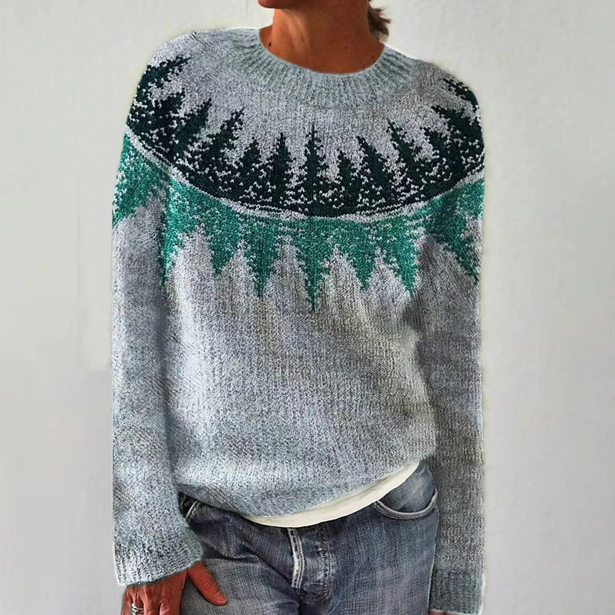 PULLOVER MIT GEO-DRUCK | MODERNER STIL, KOMFORTABEL, VIELSEITIG