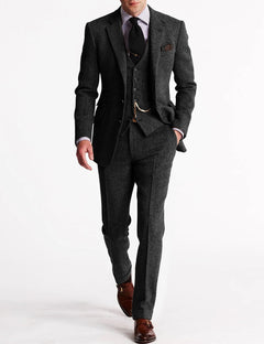 Franky | 3-teiliges Herren-Set – Business-Blazer, Weste & Hose in Grau