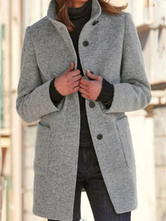 WarmWeave - Kuscheliger Mantel in Grau