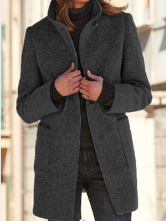 WarmWeave - Kuscheliger Mantel in Dunkelgrau