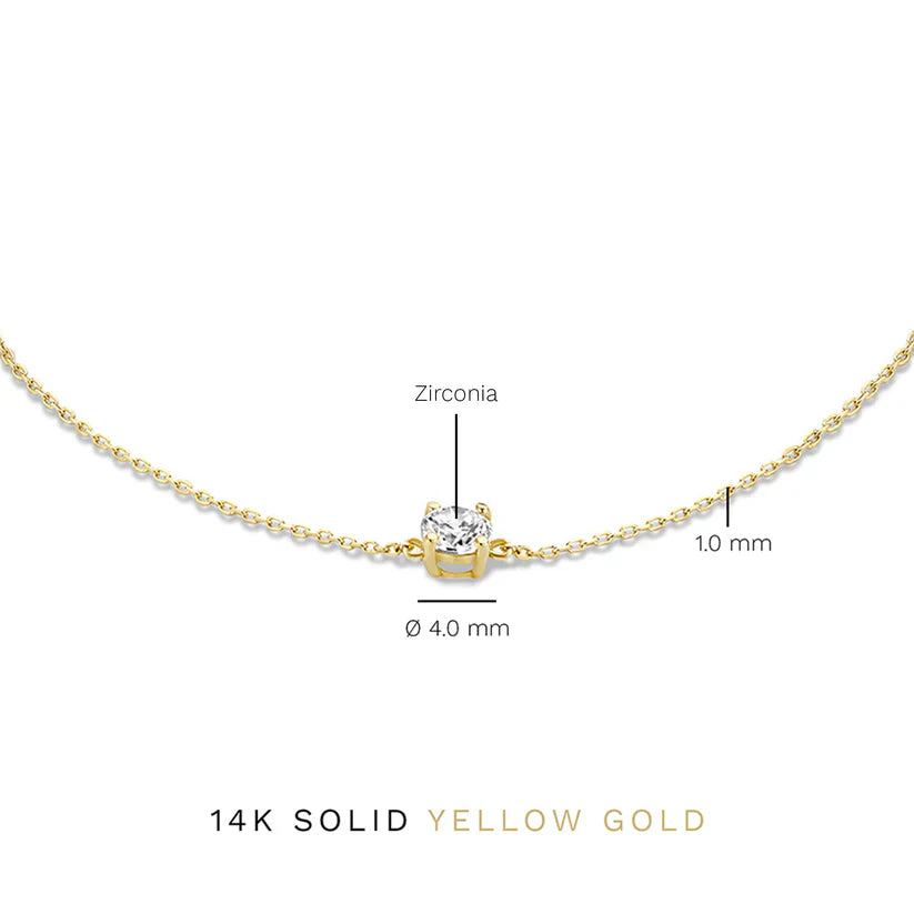 Cléa Gold Moissanite Stone Bracelet