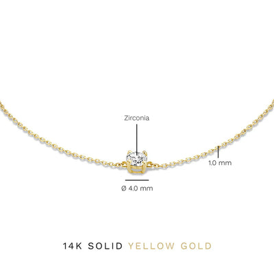 Cléa Gold Moissanite Stone Bracelet