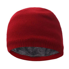 Ida | Damen Kuschelige Gefütterte Wintermütze in Rot