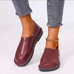 Nerry - Farbe Patch Schuhe in Weinrot