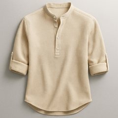 Thorne - Softtouch-Hemd mit Knopfleiste in Khaki