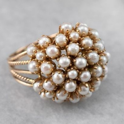 Gisela – Perlenbouquet-Ring