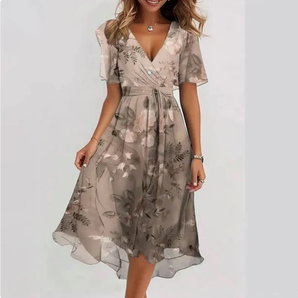 Violet - Damen V-Ausschnitt Kleid
