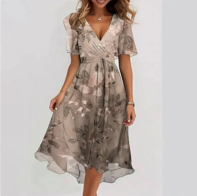 Violet - Damen V-Ausschnitt Kleid