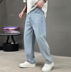 Herren Jeans weite Passform gerader Schnitt in Hellblau