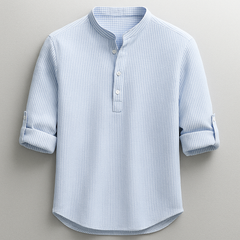 Thorne - Softtouch-Hemd mit Knopfleiste in Blau