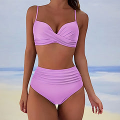 Ivana | Bikini mit Hoher Taille in Helle Paare