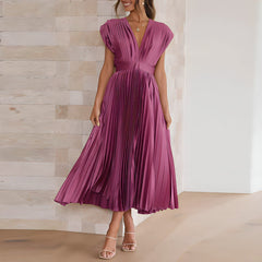 Amara Yazmin - Plisseekleid in Lila