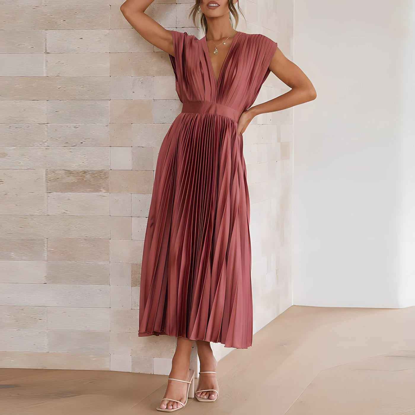 Amara Yazmin - Plisseekleid