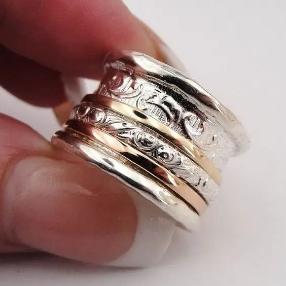 Beate – Ornamentierter Spinner-Ring