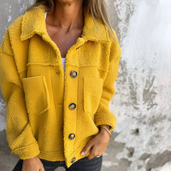 MAISIE™⏐Elegante Herbst- und Winterjacke in Gelb