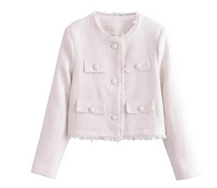 Ninobelli | Schicker Tweed-Mantel in Weiss