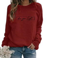 Mischa - Baumwoll-Sweatshirt in Dunkelrot