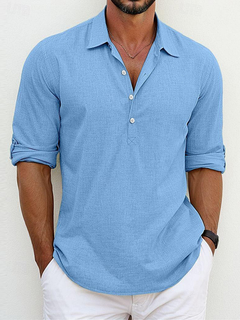 Premium Linen Shirt in Blue