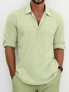 Premium Linen Shirt in Light Green