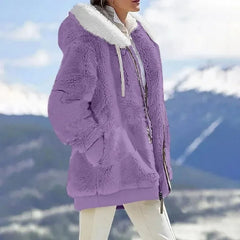 Petra™ | Winterjacke mit Kapuze in Violett