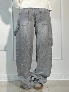 Nariko | Glitzernde Jeans in Grau
