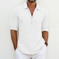 Premium Linen Shirt in White
