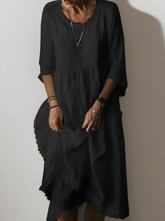 Zaria - Softtouch-Maxikleid in Schwarz
