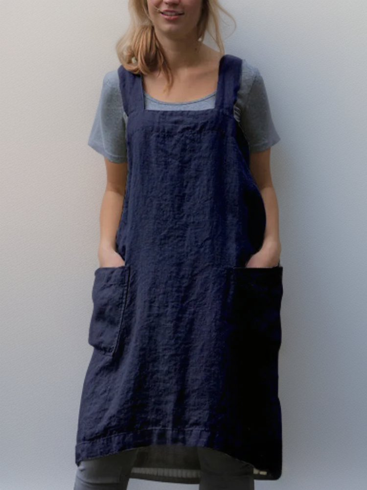 Dinah - Baumwoll Schürzenkleid mit Taschen