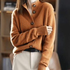 Annie™ | Strick-Cashmere-Gilet in Orange
