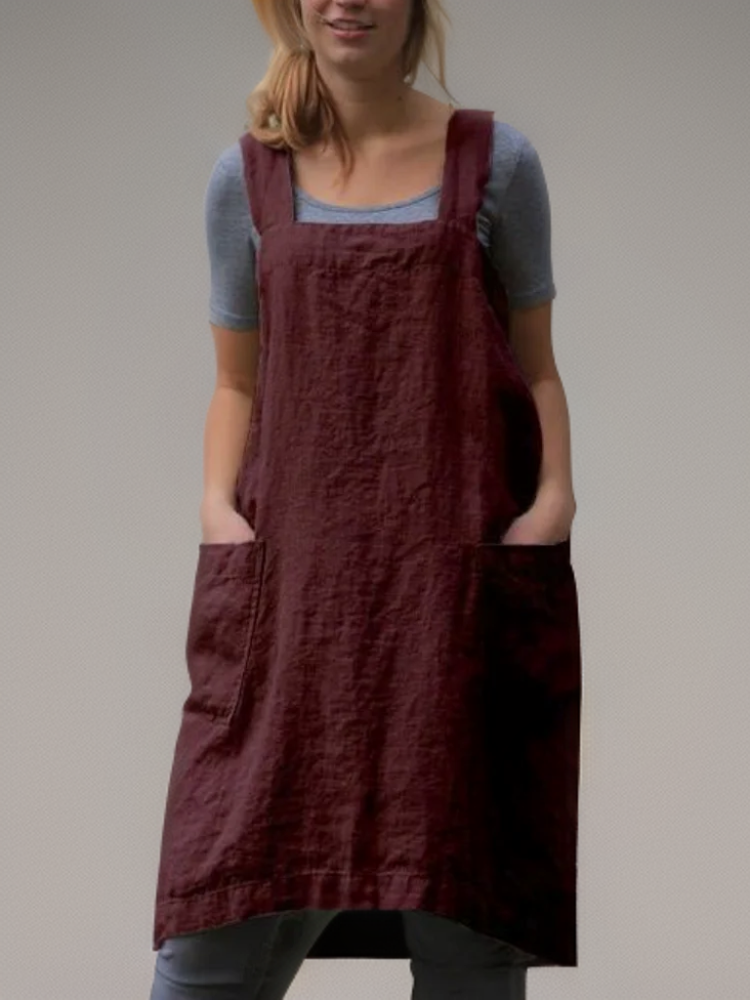 Dinah - Baumwoll Schürzenkleid mit Taschen