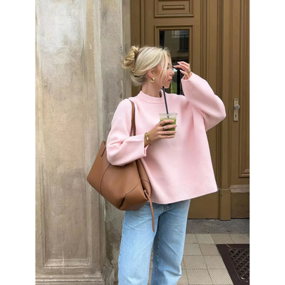 FEMMEHAUS Cozy Comfortable Pink Sweater