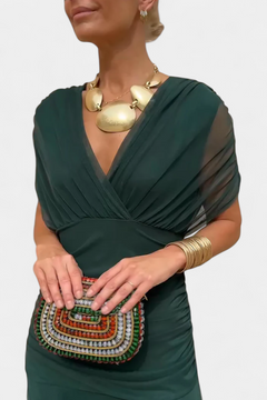 Tamsyn - Florales Maxikleid mit weicher Haptik in Grün