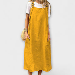 Mirta Denim Overalls in Gelb