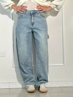 Nariko | Glitzernde Jeans in Blau
