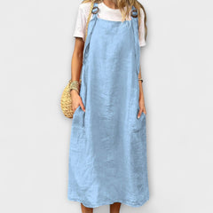 Mirta Denim Overalls in Hellblau