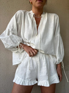 Romina - Zweiteiliges Set - Sommermode in Weiß