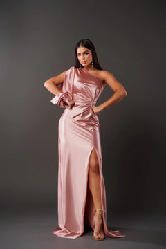 Doria - Elegantes Abendkleid Mit Einer Schulter Für Damen in Rosa