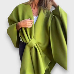 Loriva – Lockeres V-Neck Oberteil in Grün