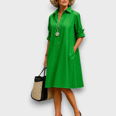 Lisanne – Klassisches Hemdblusenkleid in Grün