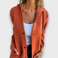 Lurea – Elegante Kapuzenjacke in Dunkelorange