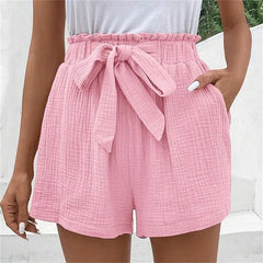 Hochtaillierte Shorts mit Klassischem Schnitt für Frauen | Ideal für den Sommer und Freizeitaktivitäten in Rosa