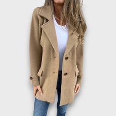 Bella – Eleganter Mantel in Khaki
