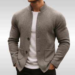 Vornick - Strukturierter Strickblazer in Grau