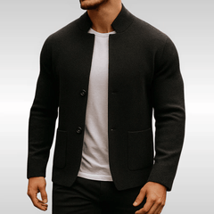 Vornick - Strukturierter Strickblazer in Schwarz
