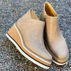 LAVINIA – Luxuriöse Lederstiefel für Damen in Khaki