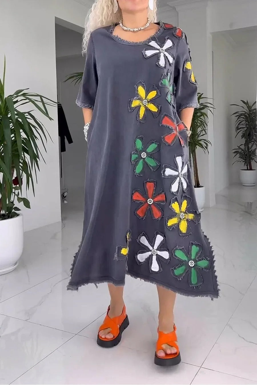 Sukien | Damenkleid mit Blumenmuster