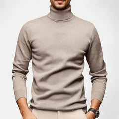 Herren Strick Rollkragenpullover in Khaki